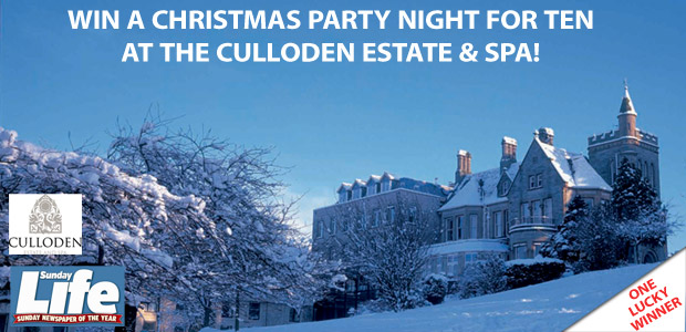 Win a Christmas Party Night for Ten at the Culloden Estate & Spa Win a Christmas Party Night for Ten at the Culloden Estate & Spa