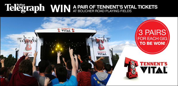 3 Pairs of Tennent's Vital Tickets to be Won to Every Gig at Boucher Playing Fields